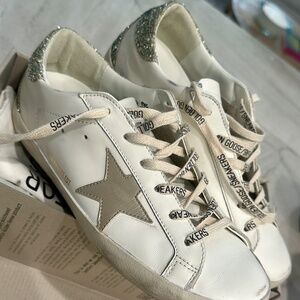 Golden Goose Superstar Glitter Leather Low-Top Sneakers